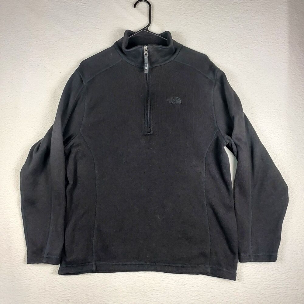 The North Face Men’s Large Quarter Zip Fleece Pullover Black